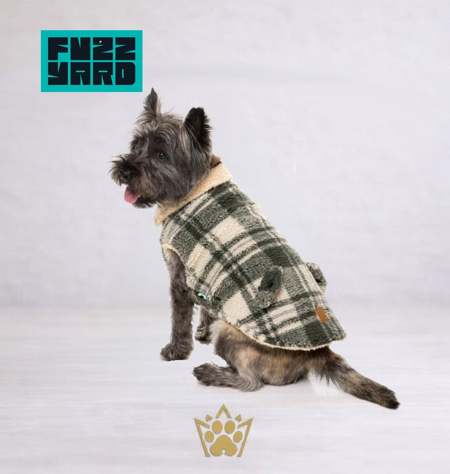 FuzzYard Jacket - The Lumberjack - Money Green/Cream