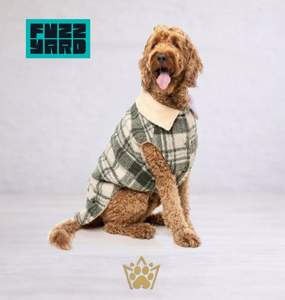 FuzzYard Jacket - The Lumberjack - Money Green/Cream