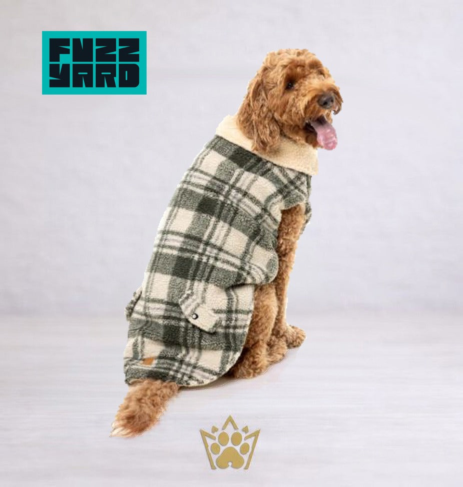 FuzzYard Jacket - The Lumberjack - Money Green/Cream