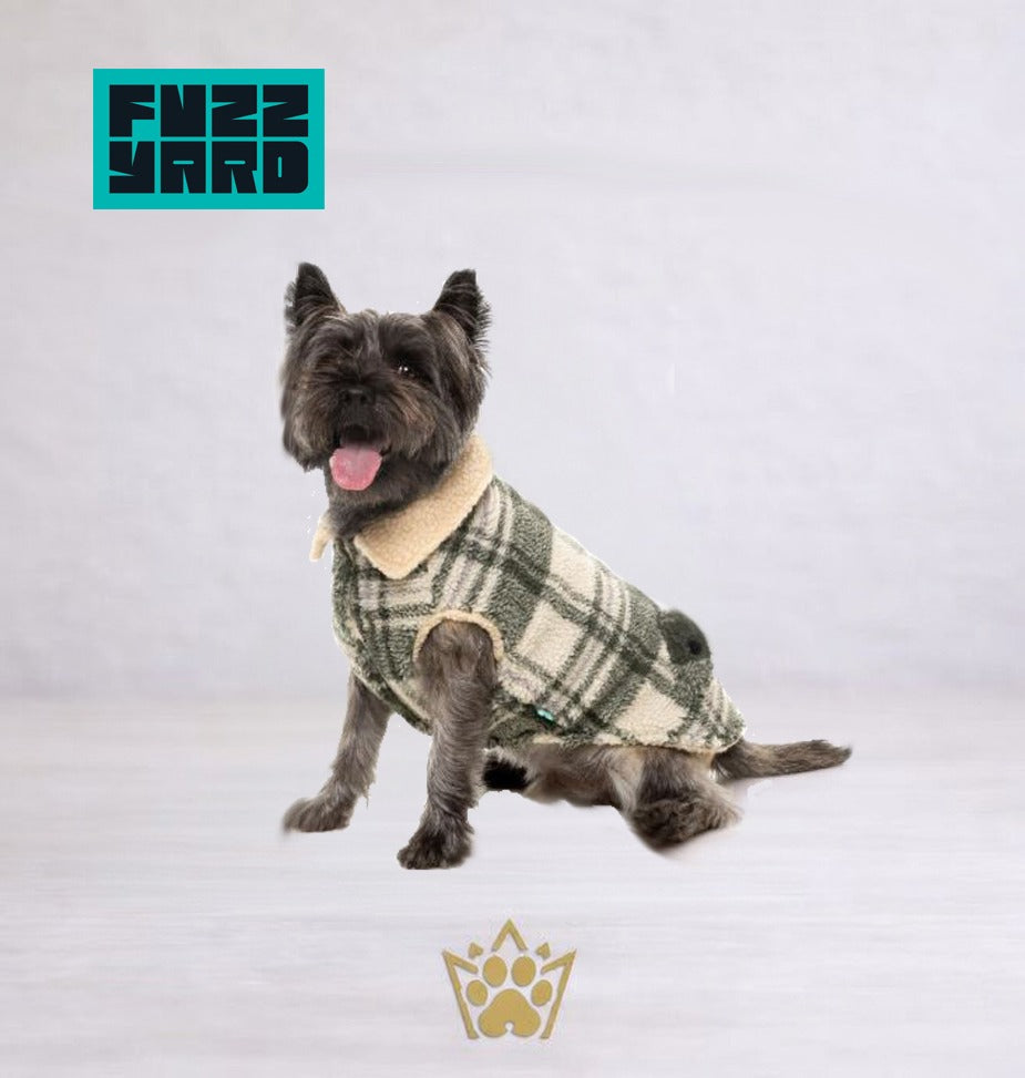 FuzzYard Jacket - The Lumberjack - Money Green/Cream
