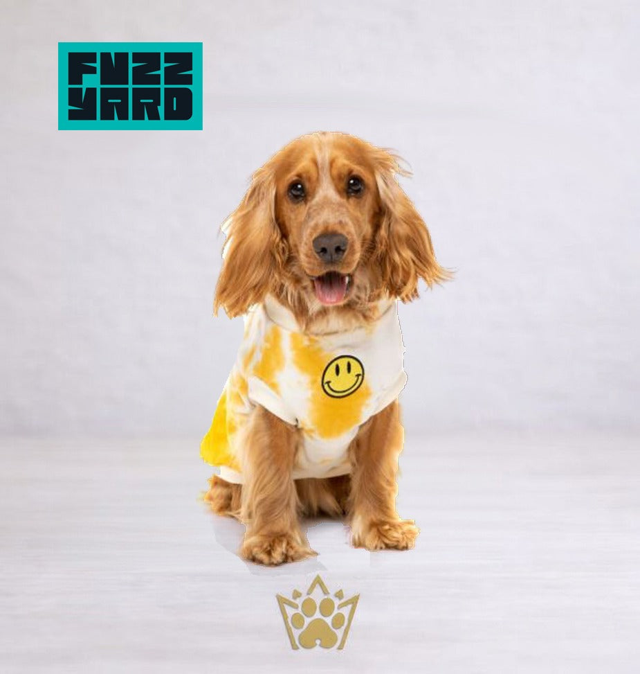 FuzzYard Smiley Tie-rus Sweater - Yellow/Cream