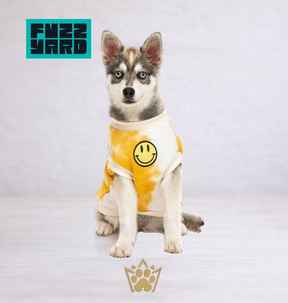 FuzzYard Smiley Tie-rus Sweater - Yellow/Cream