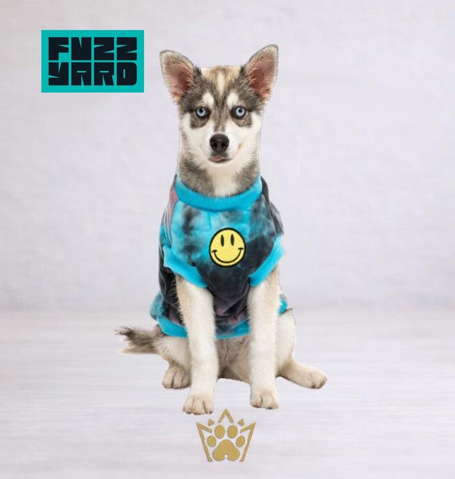 FuzzYard Smiley Tie-rus Sweater - Blue/Multi